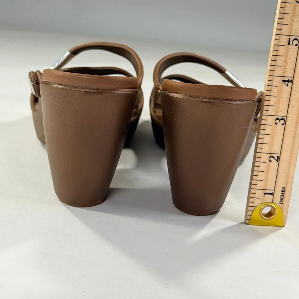 NEW Crocs Cyprus Heel Sandal Women 10 Bronze Metallic Strappy Rare Retro Comfort